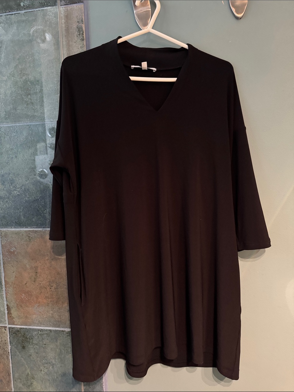 Sympli Classic Black V-Neck Women’s Tunic